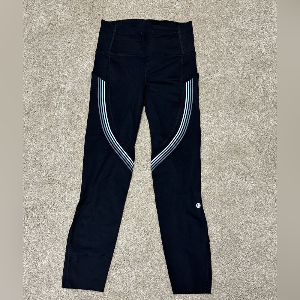 Lululemon leggings with striping detail